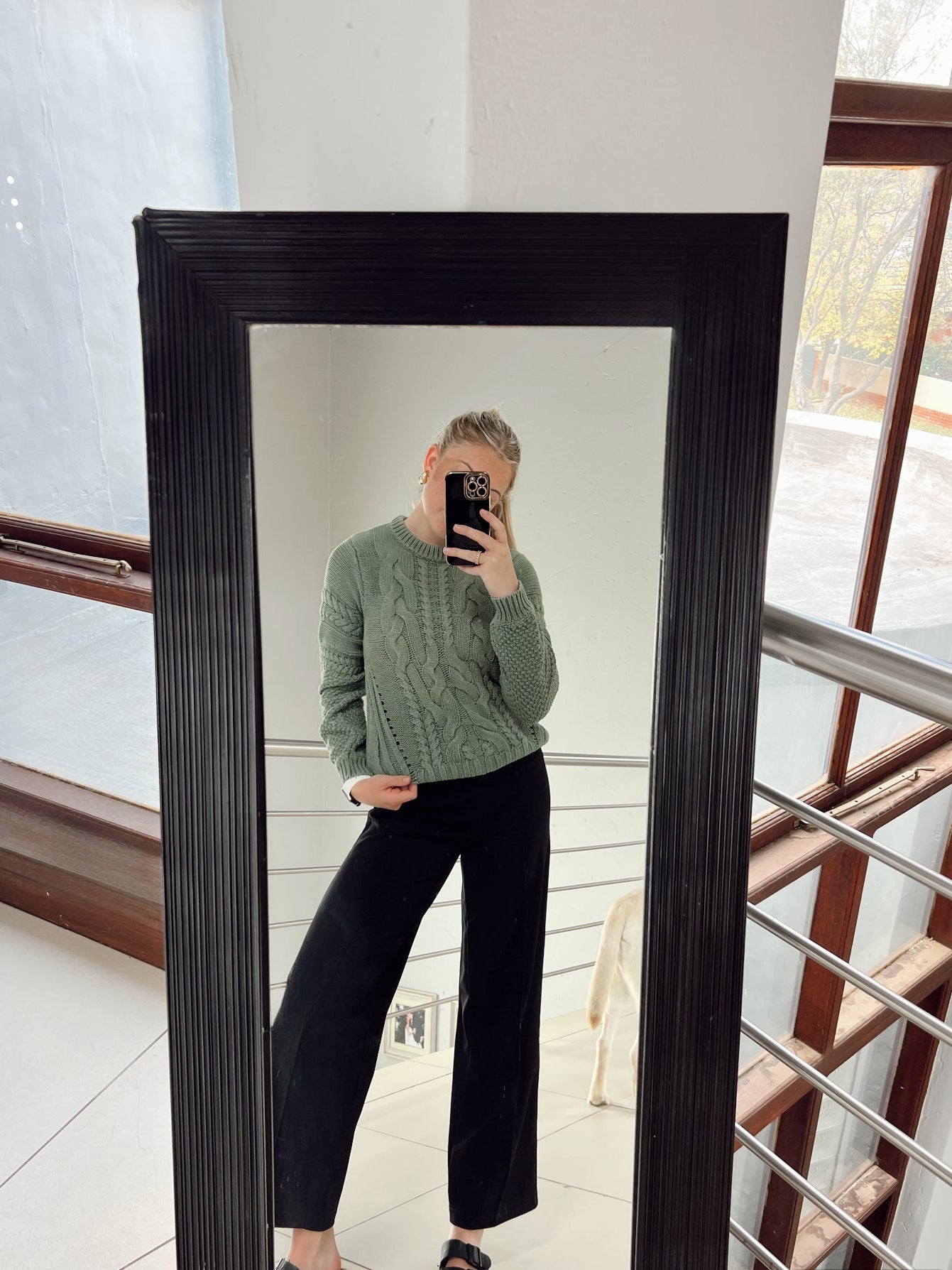 Green sweater