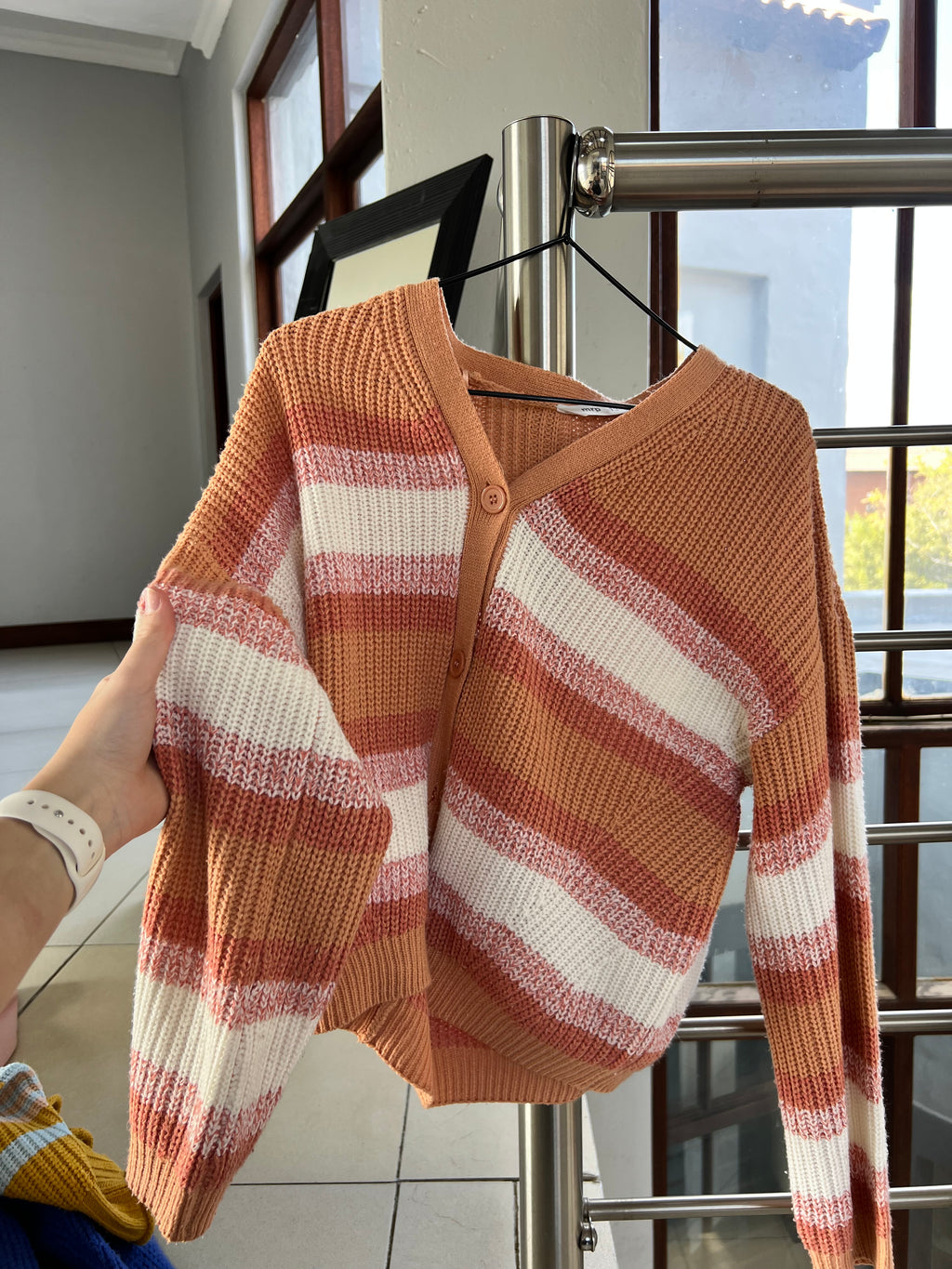 Pink cardigan