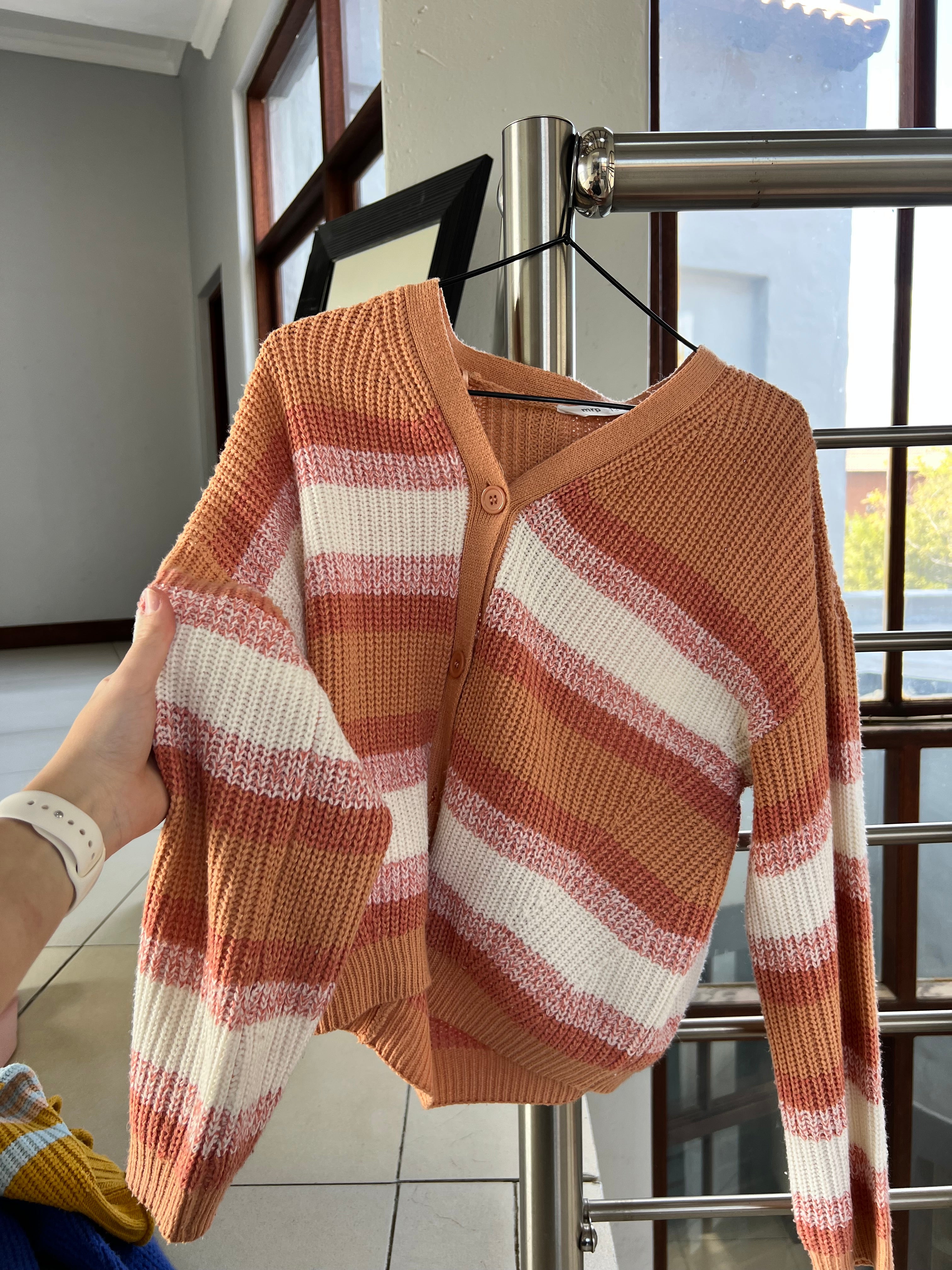 Pink cardigan