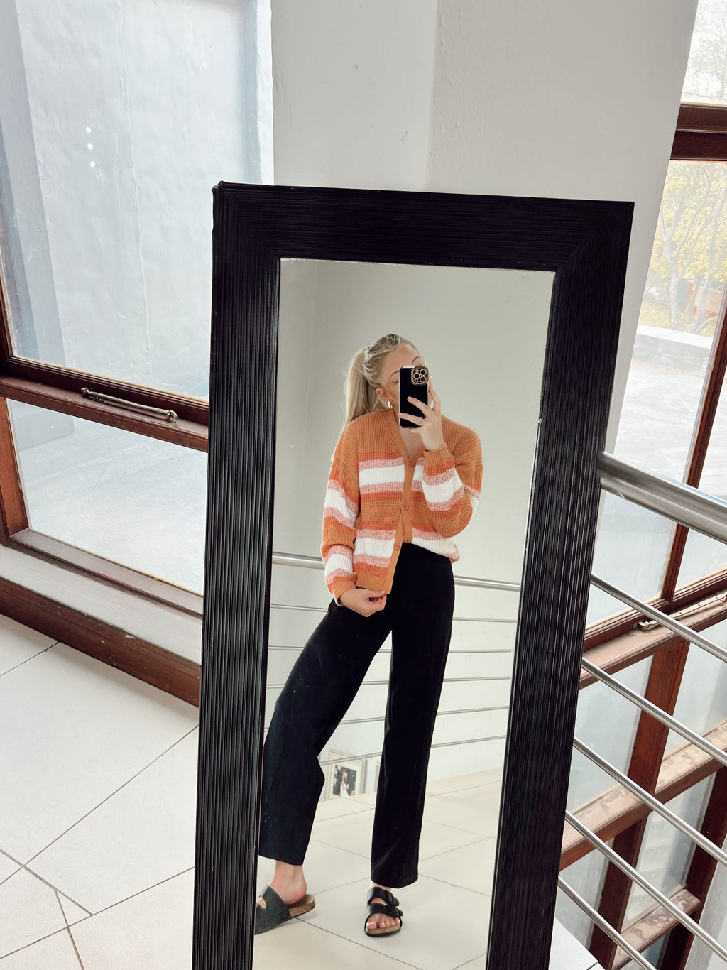 Pink cardigan